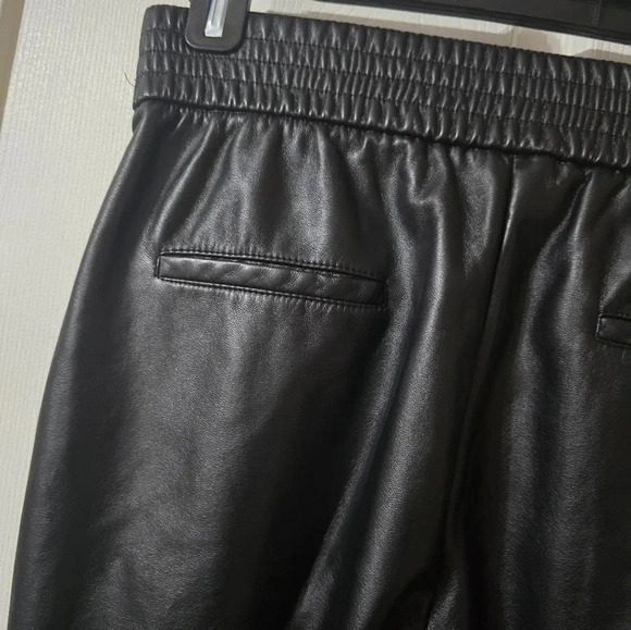Maison de Amélie Faux Leather Straight-Leg Pull-On Pants, Leg Seam, Sz 6, EUC! - Picture 9 of 12
